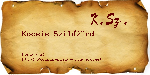 Kocsis Szilárd névjegykártya
